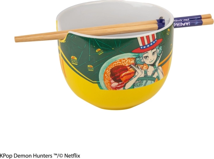 Ciotola ramen K-pop Demon Hunters con bacchette – Zoey Hamburger