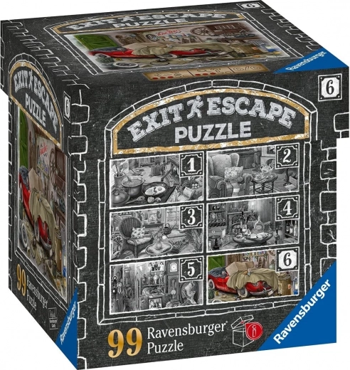 Ravensburger gioco di fuga EXIT puzzle Villa spettrale: Nel garage 99 pezzi