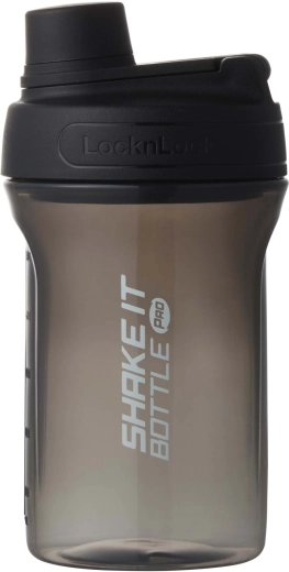 LocknLock Shake It bottiglia shaker per bere 650 ml nera
