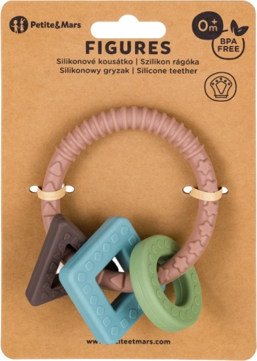 Massaggiagengive in silicone Petite&Mars Figures Velvet Latte 0m+