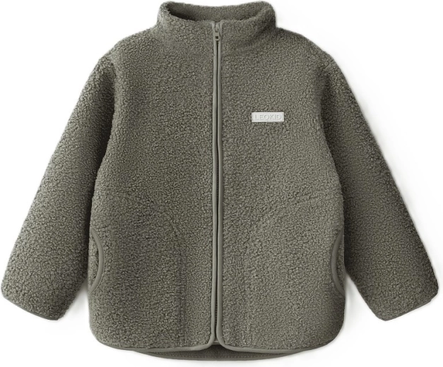 Giacca in pile LEOKID Theo vetiver green taglia 104