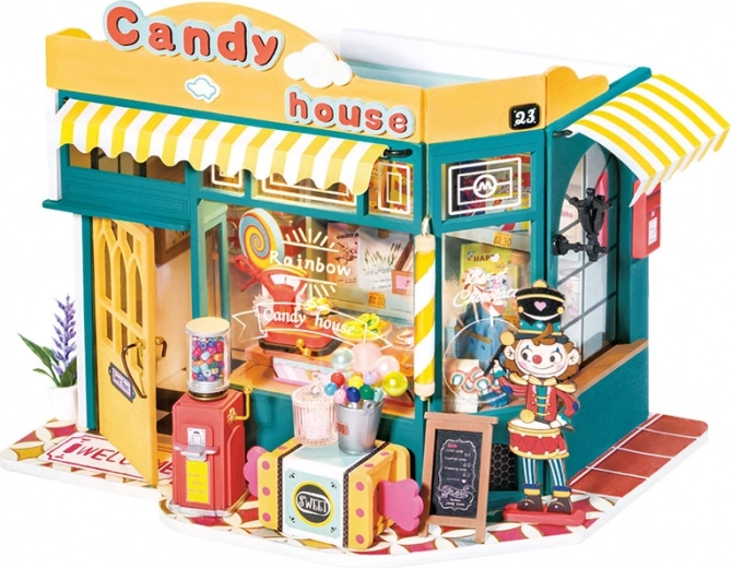 ROBOTIME ROLIFE pasticceria CANDY HOUSE – casetta 3D in miniatura fai-da-te con illuminazione LED