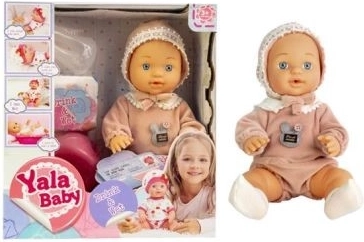 Bambola bebè con accessori, beve e fa pipì - 1 pezzo