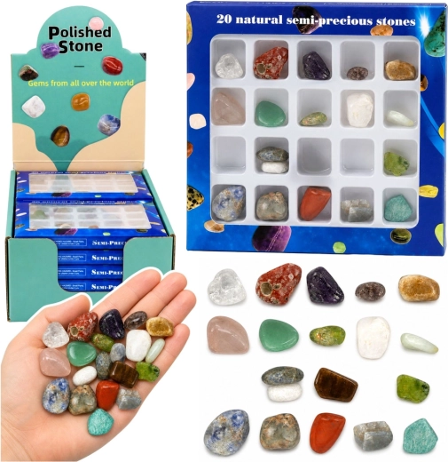 Set di pietre semipreziose – minerali lucidati (20 pz)