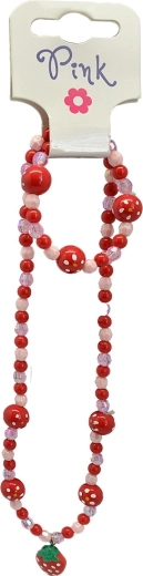 Set rosa di gioielli con ciondolo fragola