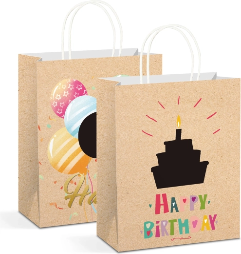 Borsa regalo in carta per bottiglia Kraft - 1 pezzo