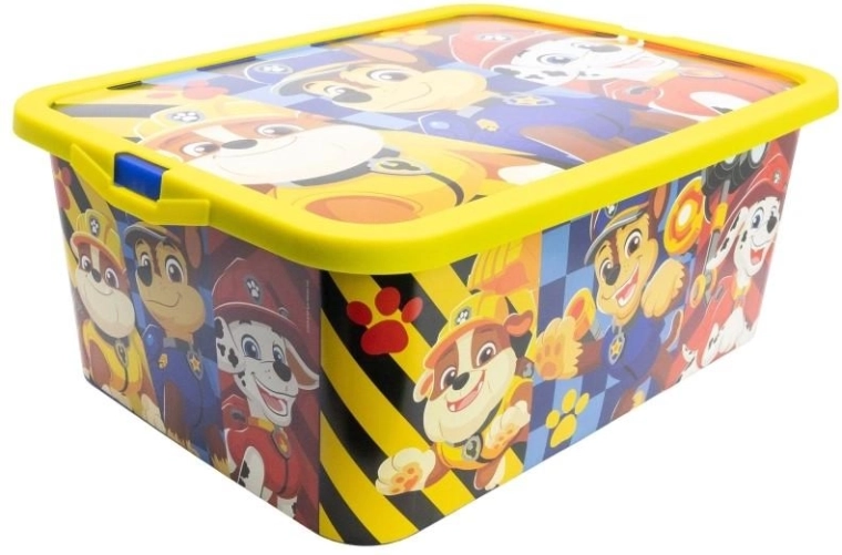 Grande box contenitore con coperchio a clip Paw Patrol