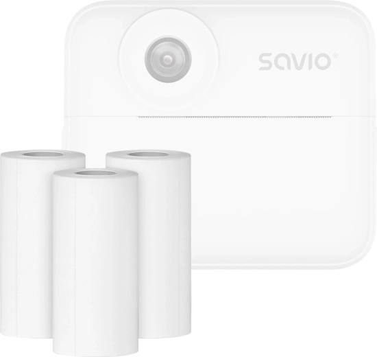 Rotoli di carta termica per fotocamera istantanea Savio AN-01, 57 × 23 mm, 5 m (set da 3 pezzi)