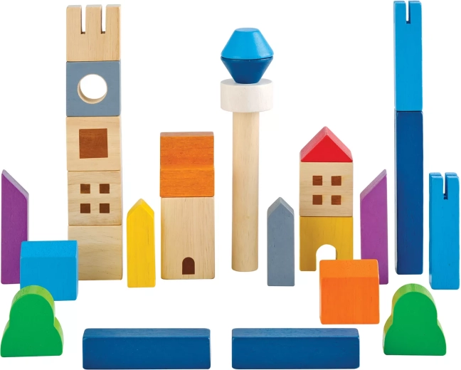PlanToys costruzioni in legno in città (27 pezzi)