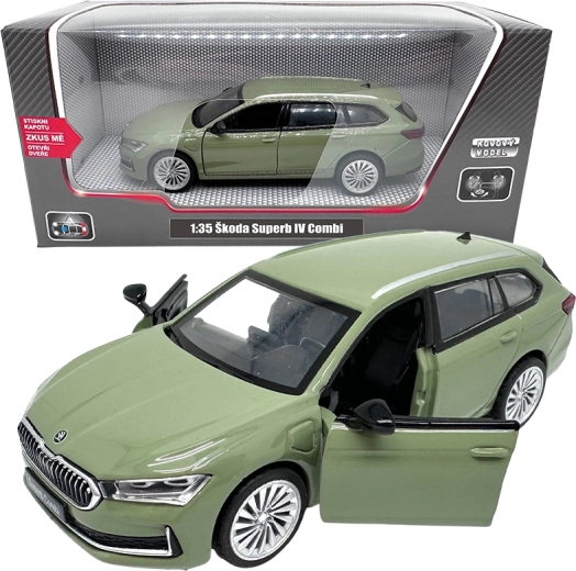 Modello in metallo Škoda Superb IV Combi 1:35 verde