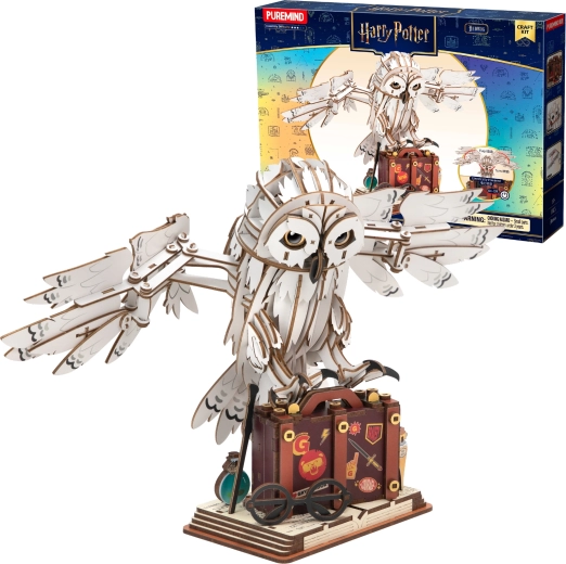 Puremind Harry Potter puzzle 3D in legno Edvige con ali mobili