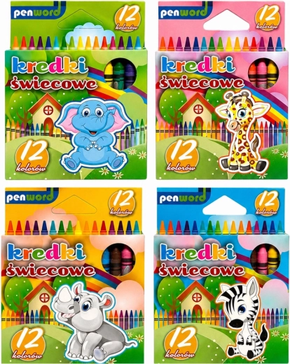 Pastelli a cera PENWORD 12 colori - 1 pezzo