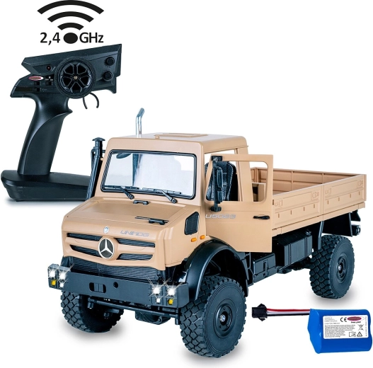 Auto RC fuoristrada Mercedes-Benz Unimog U5023 1:14 beige