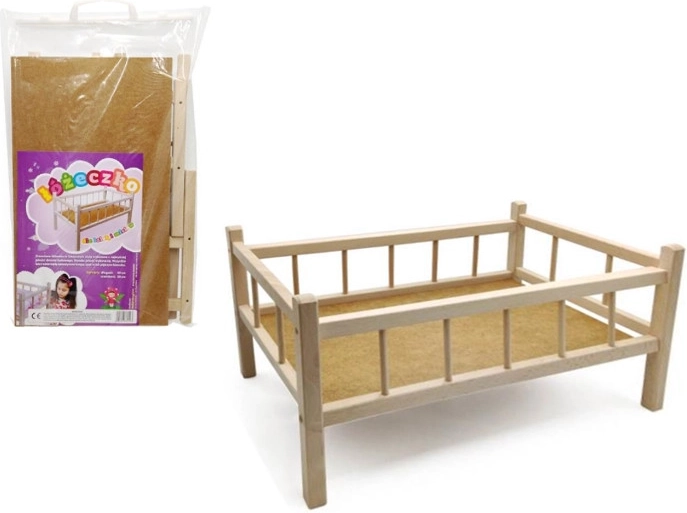 Lettino in legno per bambole e orsacchiotti