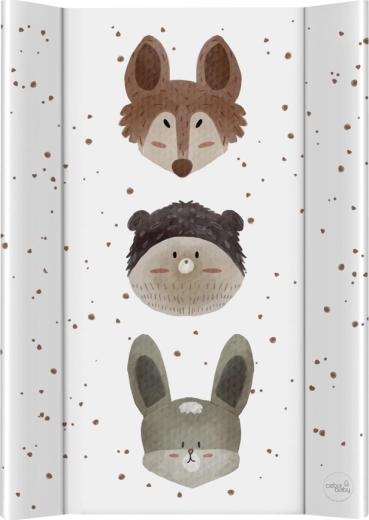 Ceba Baby morbido fasciatoio sagomato per cassettiera basic cute animals 50 × 70 cm