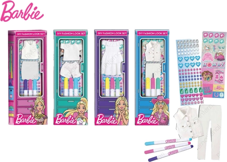 Accessori moda Barbie con pennarelli – kit creativo in scatola