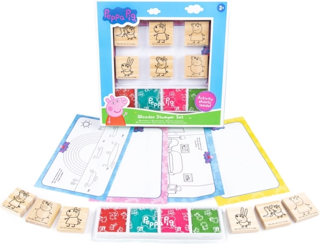 Set di timbri in legno Peppa Pig