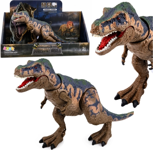 Figura realistica di dinosauro T-Rex con arti mobili e suoni