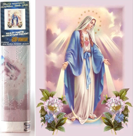 Pittura diamantata Madonna 30 × 40 cm