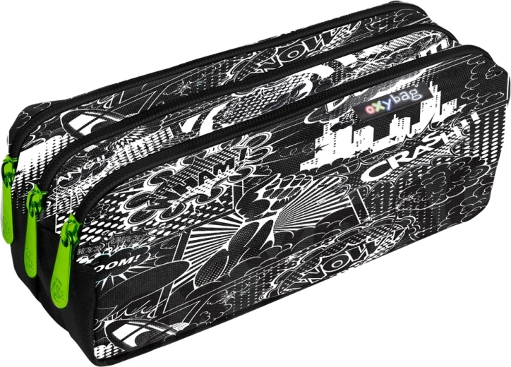 Astuccio scolastico etui con 3 cerniere Crash