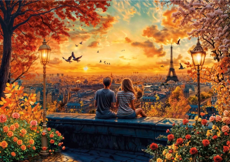 Educa puzzle Innamorati a Parigi 1500 pezzi