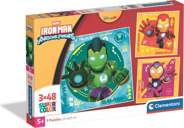 Puzzle CLEMENTONI Iron Man e straordinari amici 3×48 pezzi