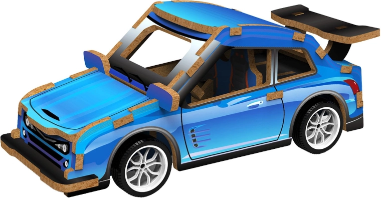 2Kids Toys puzzle 3D in legno auto sportiva blu