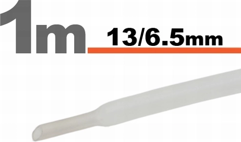 Guaina termorestringente trasparente 13/6,5 mm