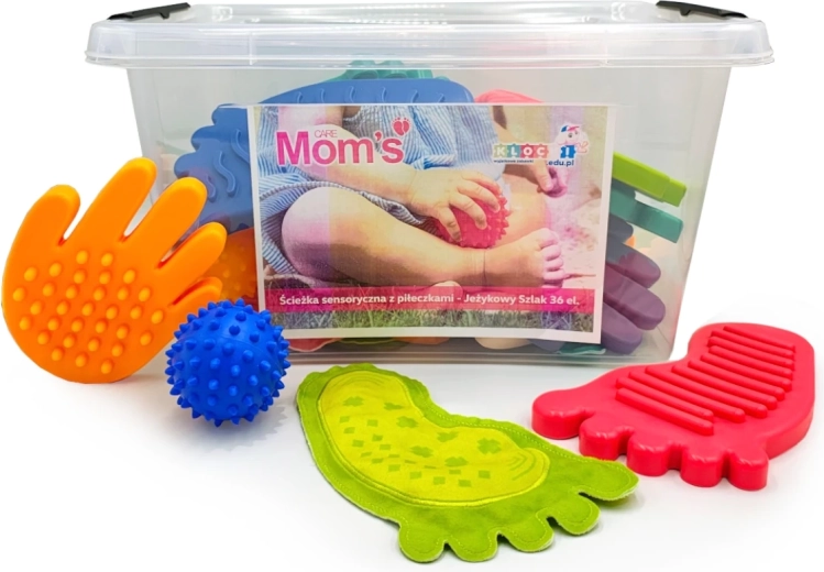 Percorso sensoriale Riccetto con palline massaggianti, 36 pezzi, 12m+, Mom's Care