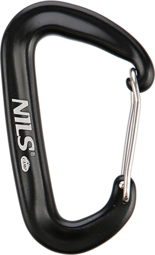Moschettone in alluminio NILS Camp 12 kN nero