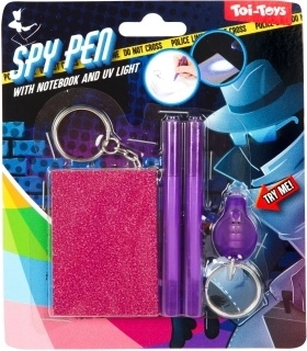 Set da spia con diario, penne magiche e torcia UV
