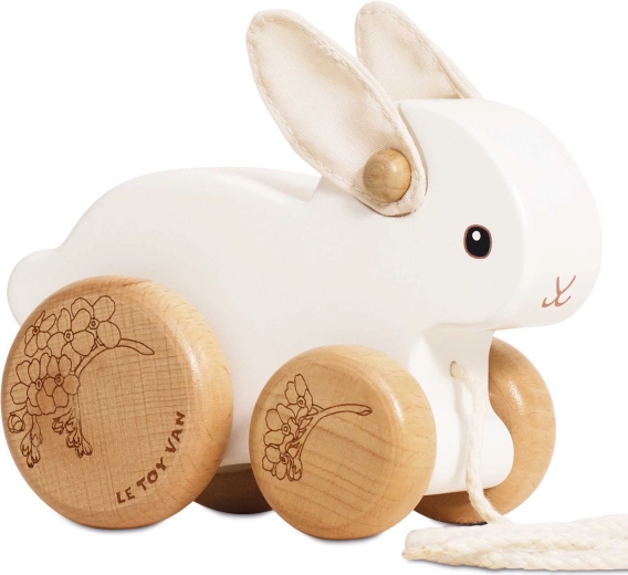 Coniglietto in legno Le Toy Van da tirare su ruote