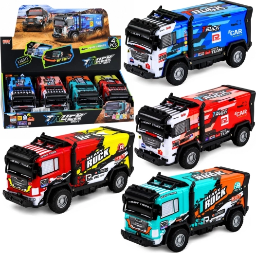 Camion fuoristrada per bambini con luci, suoni e frizione a inerzia