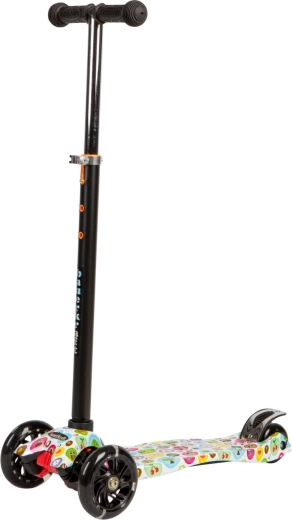 Monopattino per bambini a tre ruote bilanciato, pieghevole e colorato, con ruote LED luminose