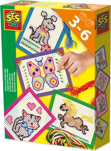 Imparo a ricamare: kit da ricamo con modelli colorati