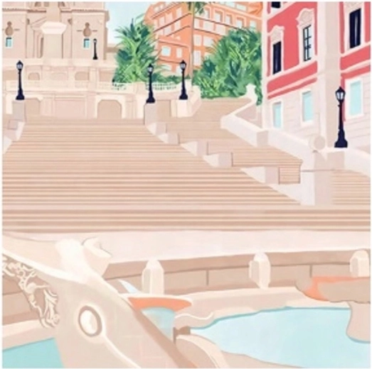 Pittura diamantata Scalinata di Spagna 30 × 40 cm NORIMPEX