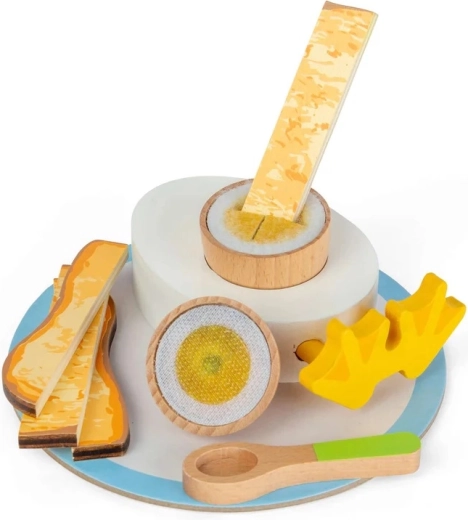 Bigjigs Toys set colazione in legno con uovo alla coque
