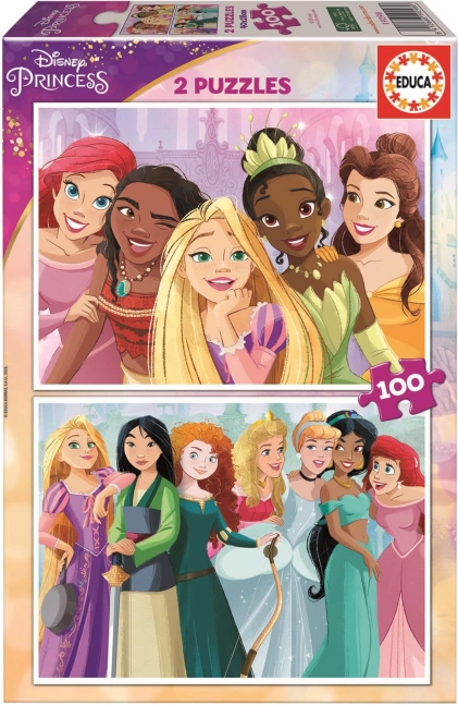 Puzzle Educa Disney principesse 2×100 pezzi