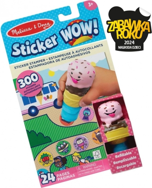 Sticker Wow – libro e timbro con adesivi – gelato