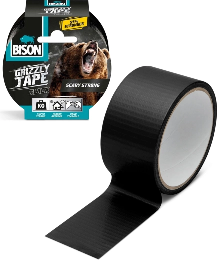 Nastro adesivo rinforzato super resistente Grizzly nero 10 m