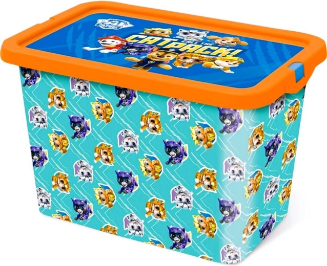 Box portaoggetti con coperchio a clip Paw Patrol 7 l