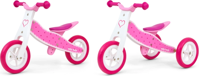 Milly Mally bici senza pedali 2 in 1 cool hearts - 1 pezzo