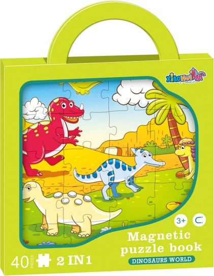 Puzzle magnetico dinosauri 2in1 – 40 pezzi