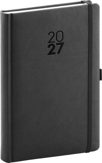 Agenda giornaliera Notique Diamante 2027 nera 15 × 21 cm