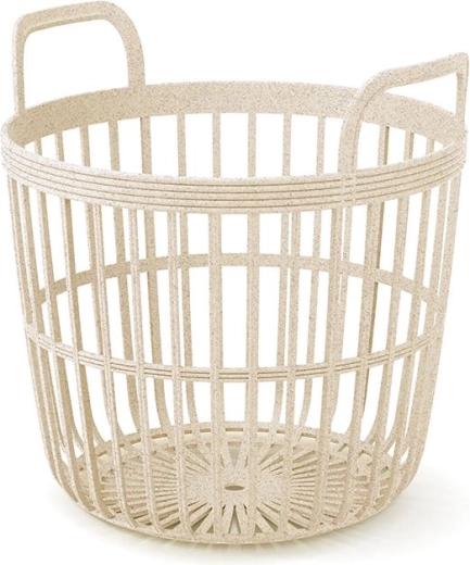 Cestino con manici Zoe Basket Eco Wood 41,9 cm – crema