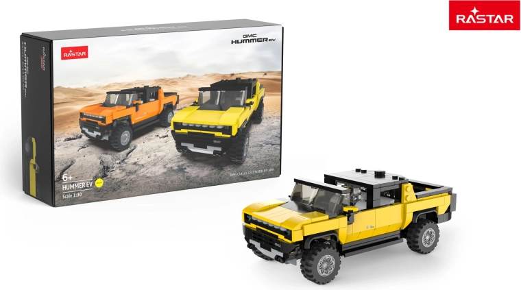 Kit di costruzione auto RASTAR Hummer EV 1:30 giallo