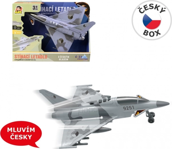 Aereo da caccia a retrocarica con luce e suono