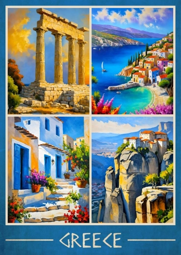 Enjoy Puzzle Vedute greche 1000 pezzi