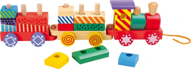 Trenino in legno da traino multicolore small foot