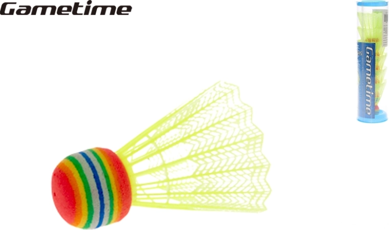 Volani da badminton Gametime gialli – 6 pezzi in tubo